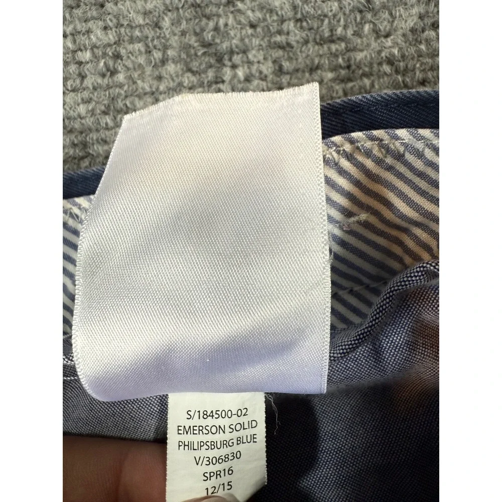 Banana Republic Emerson Shorts Mens 35 Navy Blue Chino Philipsburg Solid 1845-02